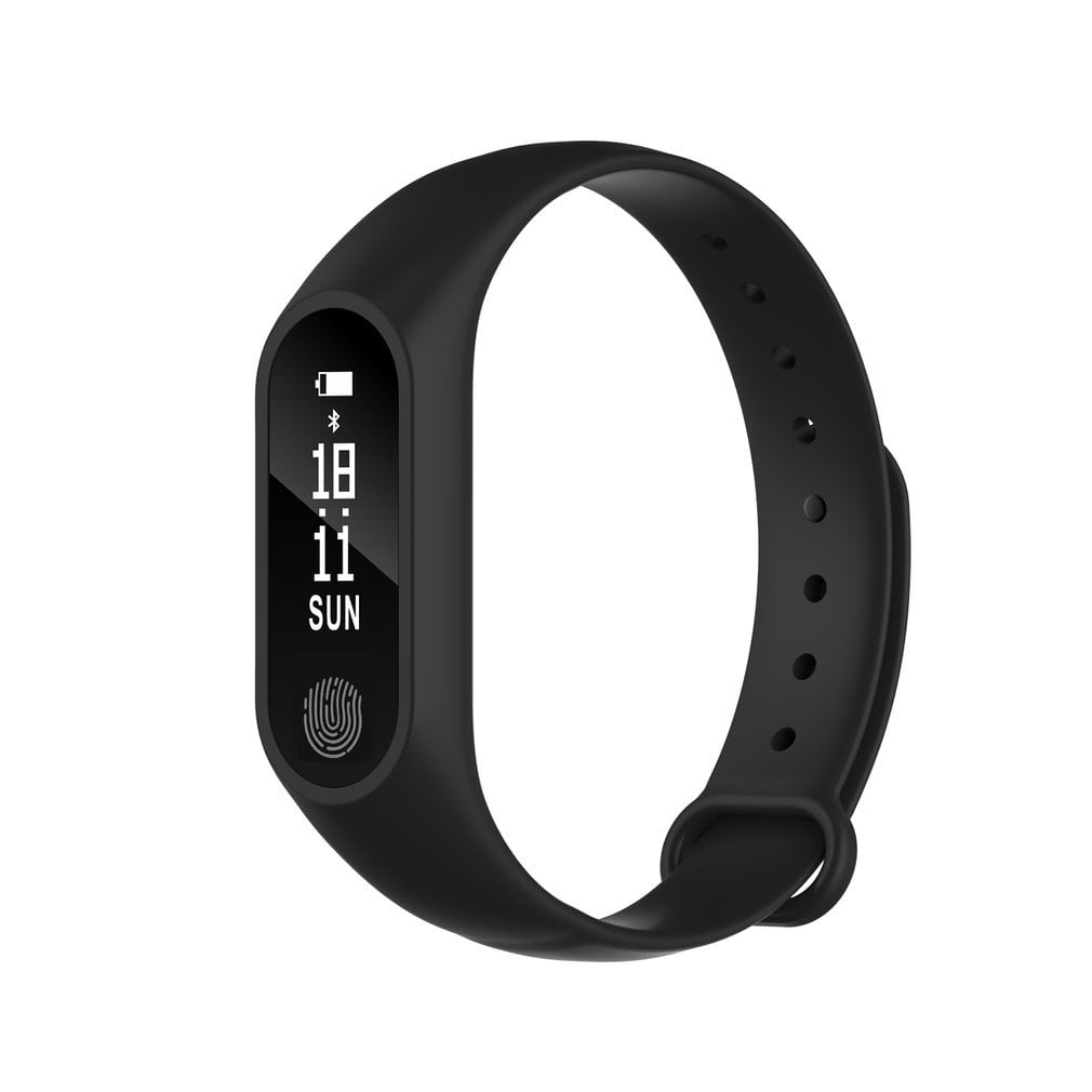M2 Plus 0.86 Inch Heart Rate Blood Pressure Wristband Smart Pedometer Band Call SMS Display Bracelet for iOS Android 